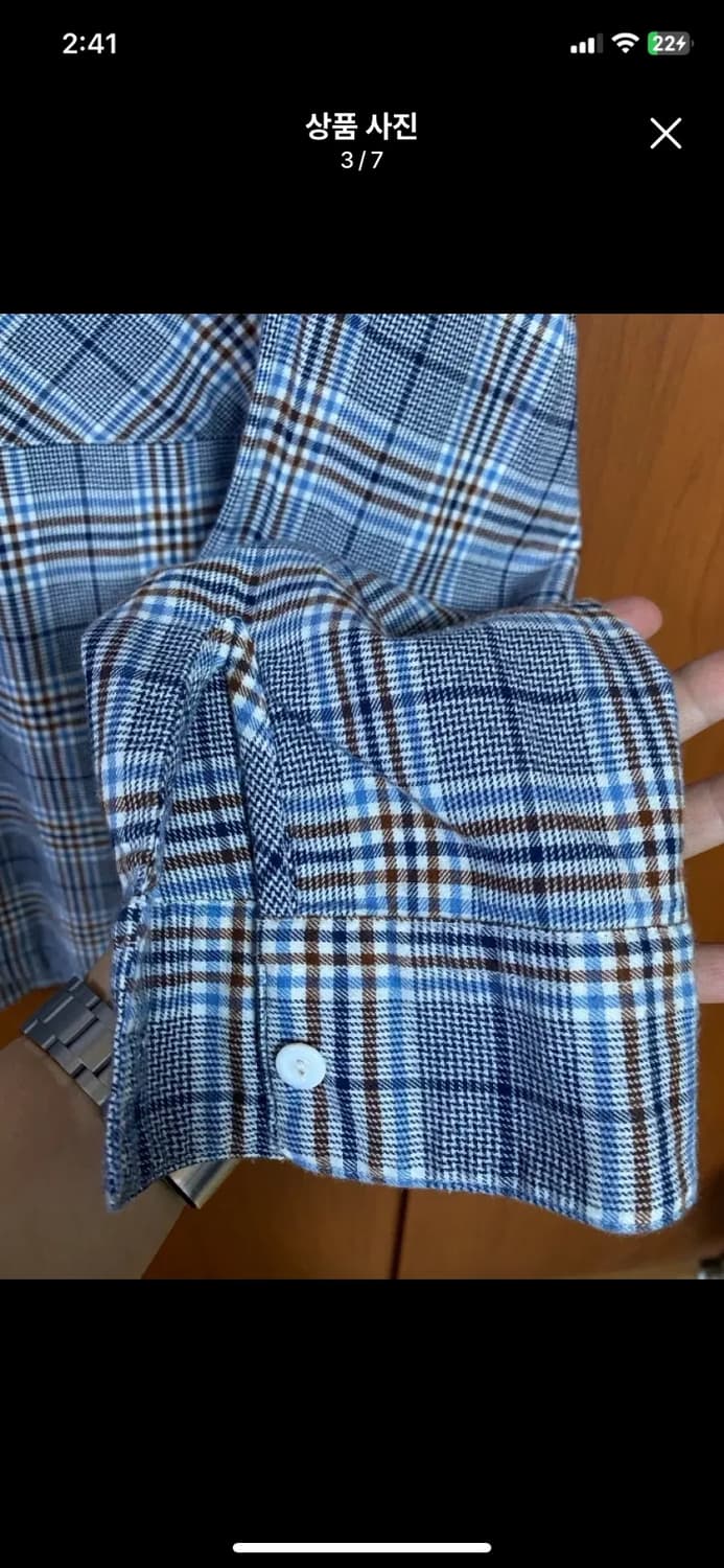 [MONKEY TIME] 몽키타임 투포켓 체크셔츠 S사이즈 상품이미지3