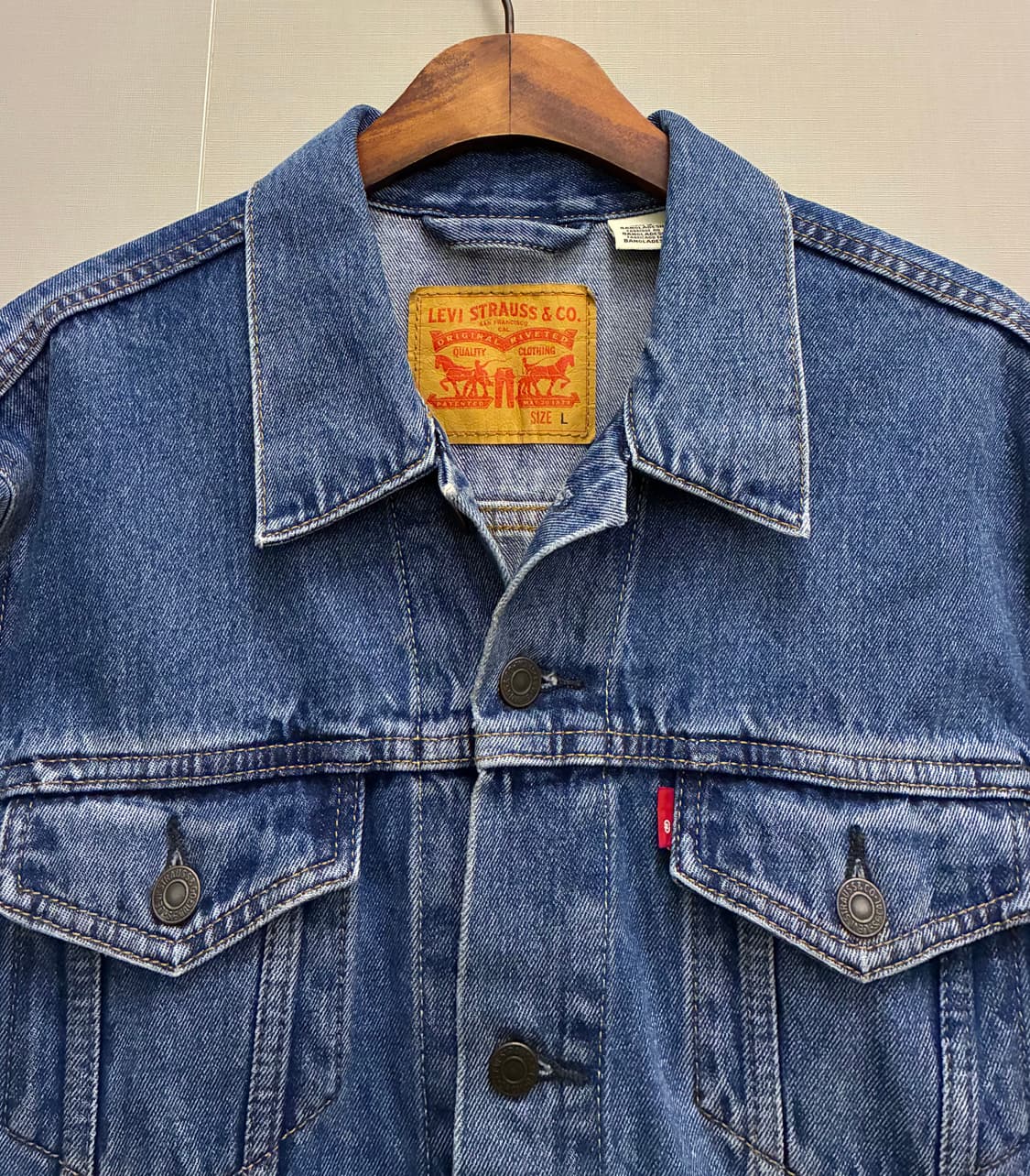 (L)리바이스 3세대 중청 데님 블랭크탭 트러커자켓 데님자켓 청자켓 상품이미지4