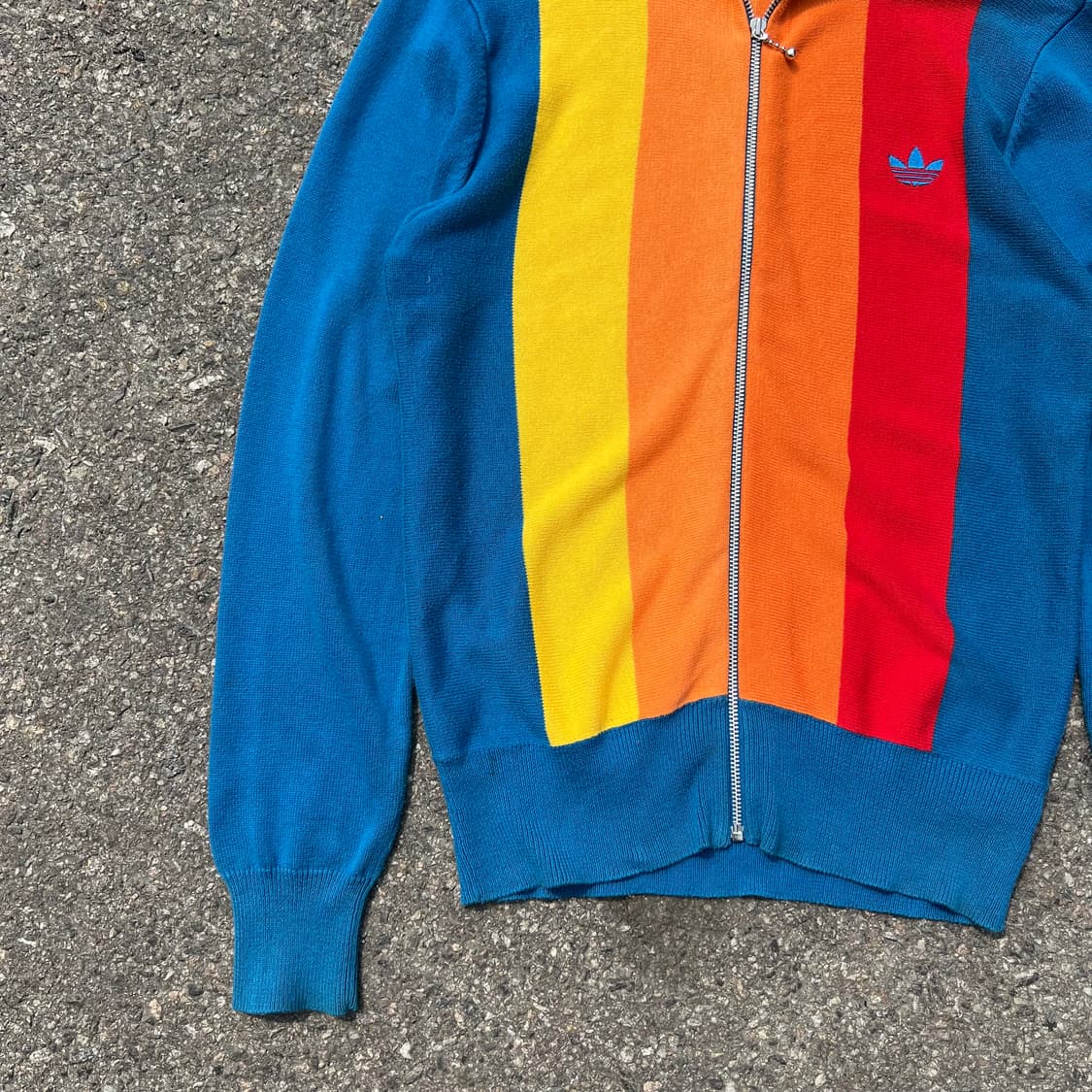 00‘s 아디다스 컬러블럭 집업 니트 상품이미지4