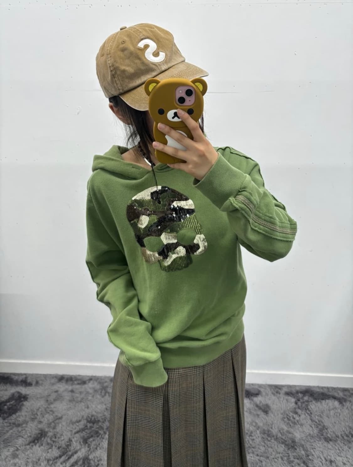 일본빈티지 트랙 카모 후드티 그런지히피 y2k 대장 피조물 파우닝133 상품이미지1
