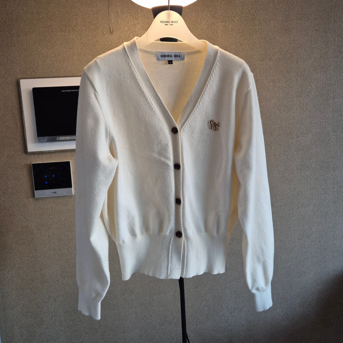 제너럴아이디어 에센셜 가디건 S / 아이보리 상품이미지1