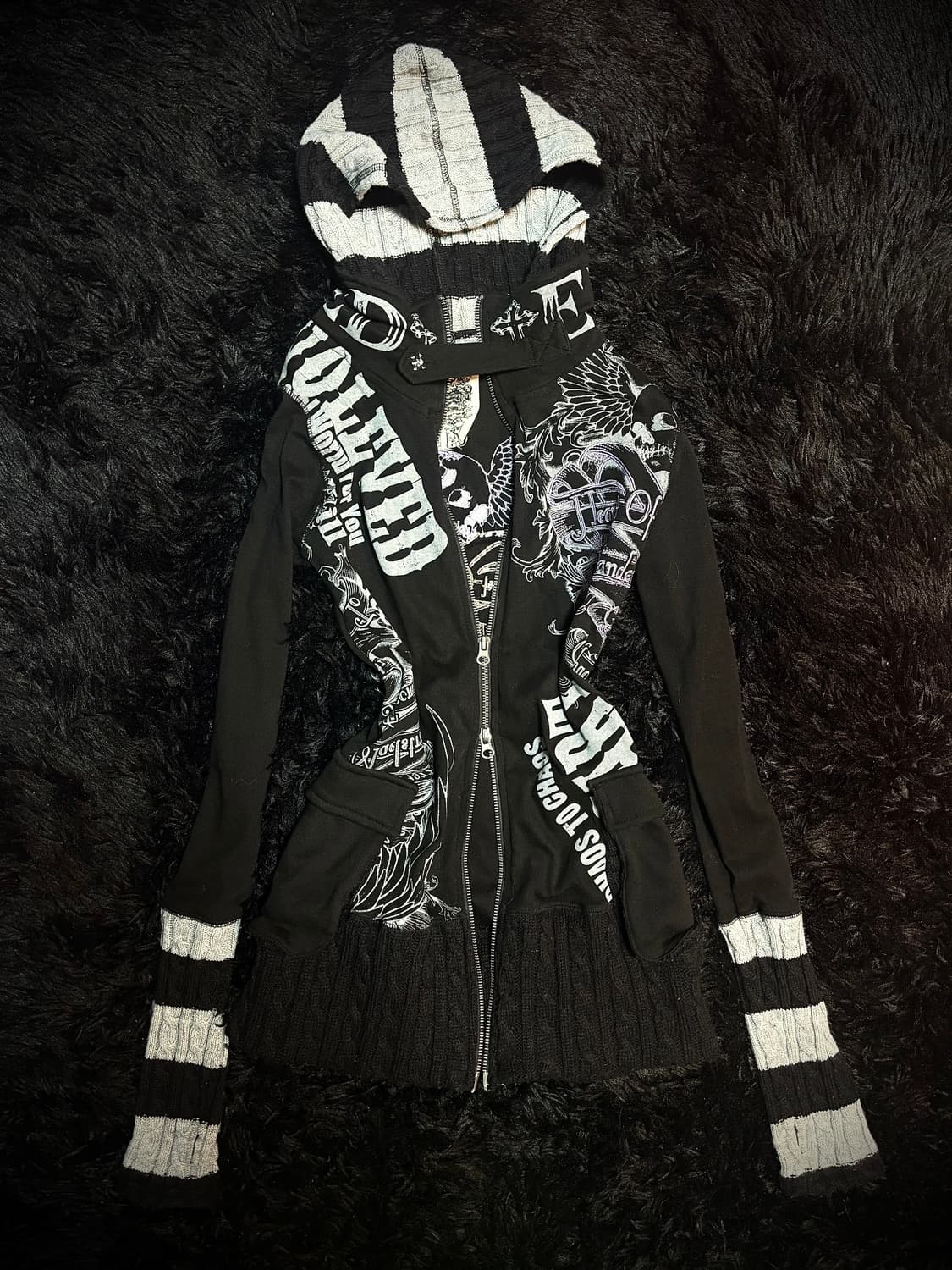 글리츠 glitz 펑크 후드집업 상품이미지2