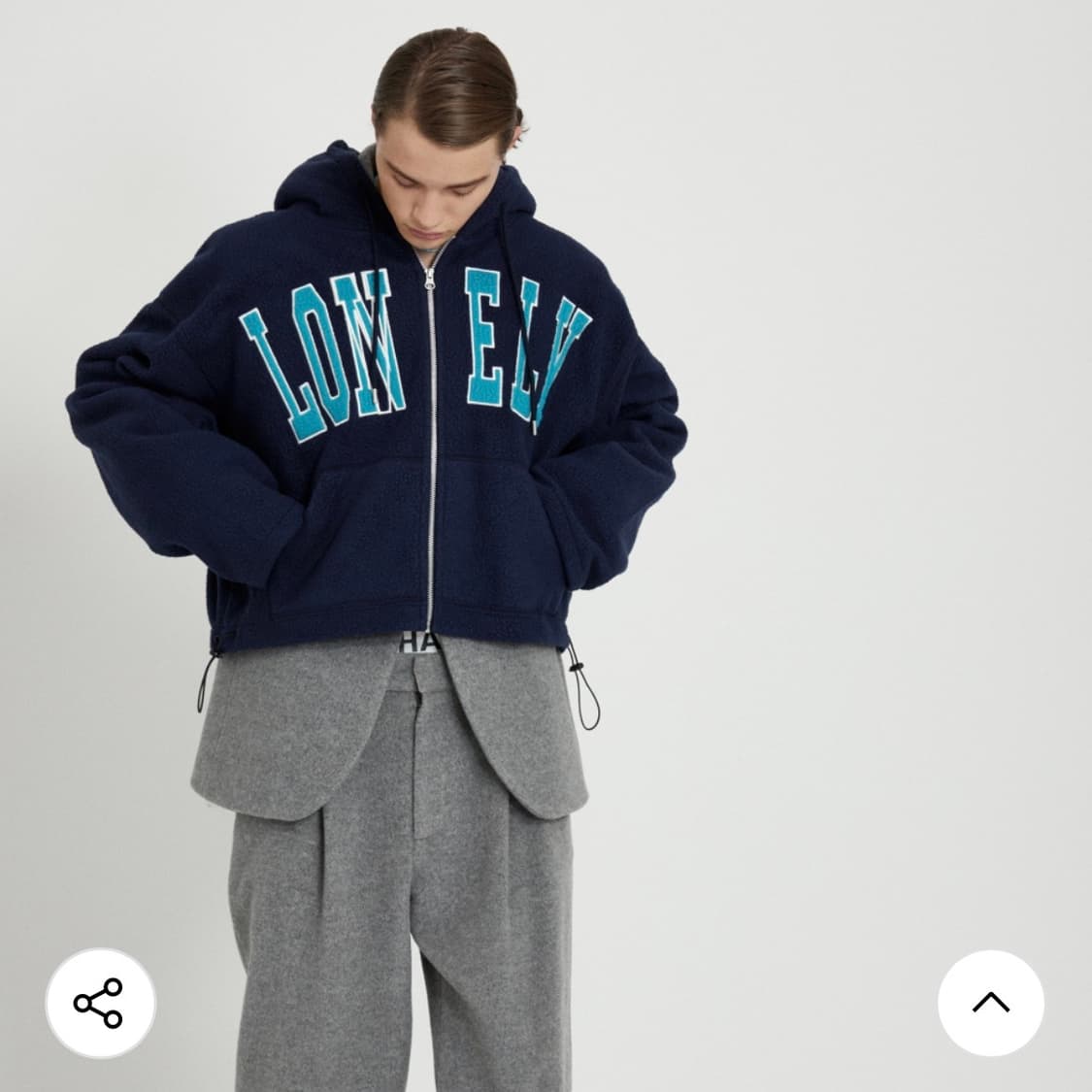 노앙 론리 러블리 플리스 후드집업 상품이미지1