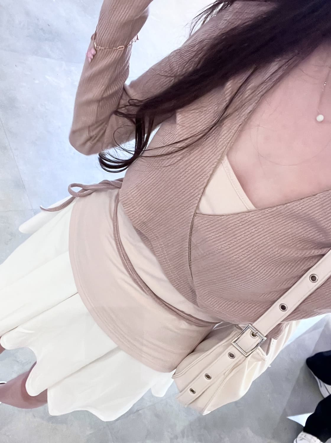 빈티지 가디건 나시 세트 러블리 발레코어 핀터깔 상품이미지4