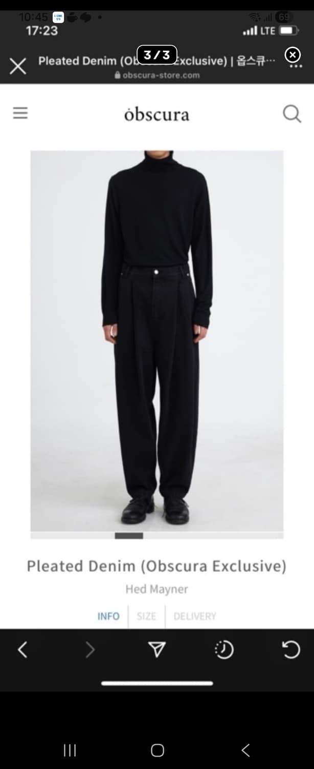 헤드메이너 4플리츠 블랙진 M 상품이미지4