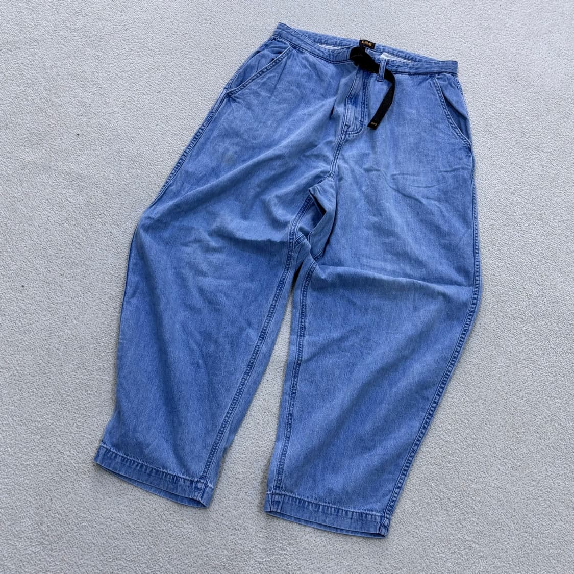 L 리 웨빙 벨트 린넨 데님 팬츠 0423E 상품이미지1