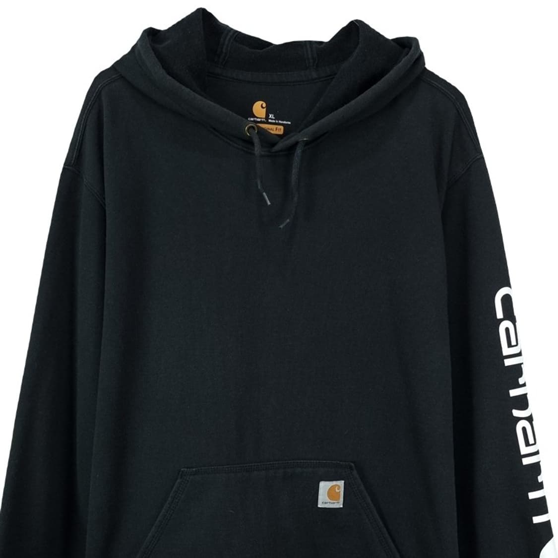 [칼하트] 슬리브 프린팅 오버사이즈 후드티 다크브라운 M18269 상품이미지4