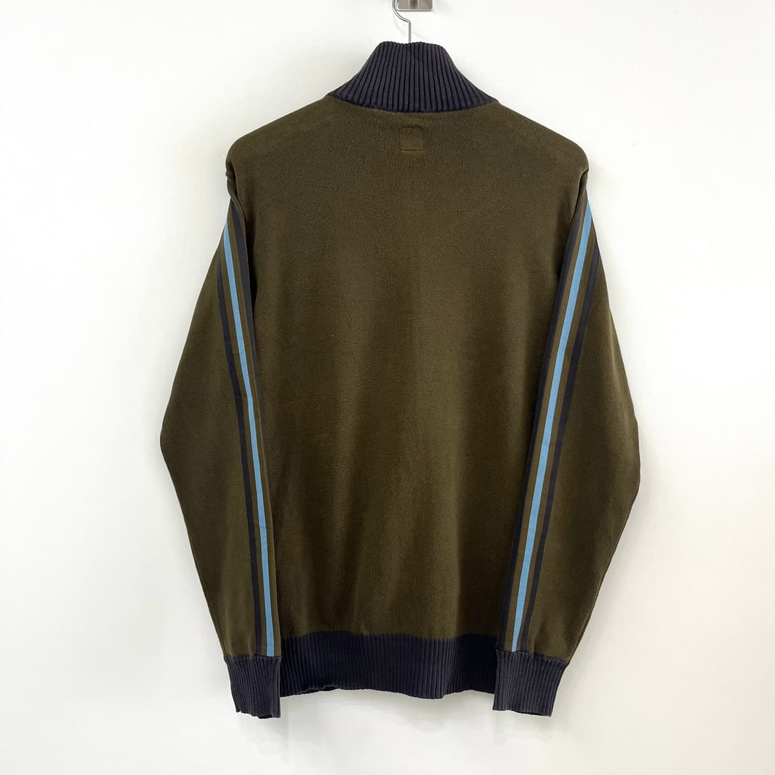 아디다스 00s 올드스쿨 카키 브라운 니트 집업 상품이미지3