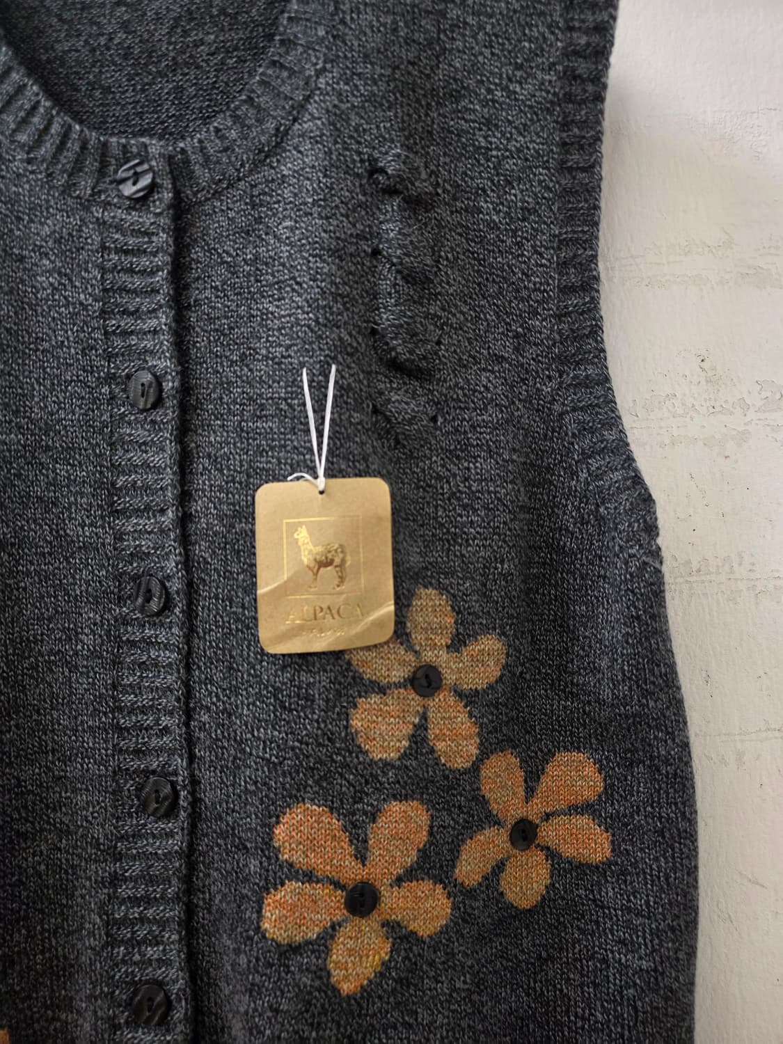 일본빈티지 알파카조끼 상품이미지2