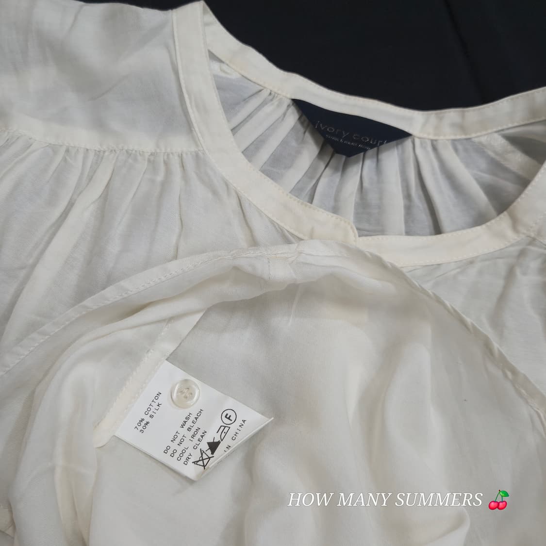 ​ivory court 아이보리코트 면실크 블라우스 가벼운 여름  상품이미지4