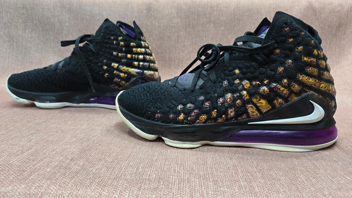나이키 275mm- 르브론 17 블랙/퍼플 농구화 상품이미지4