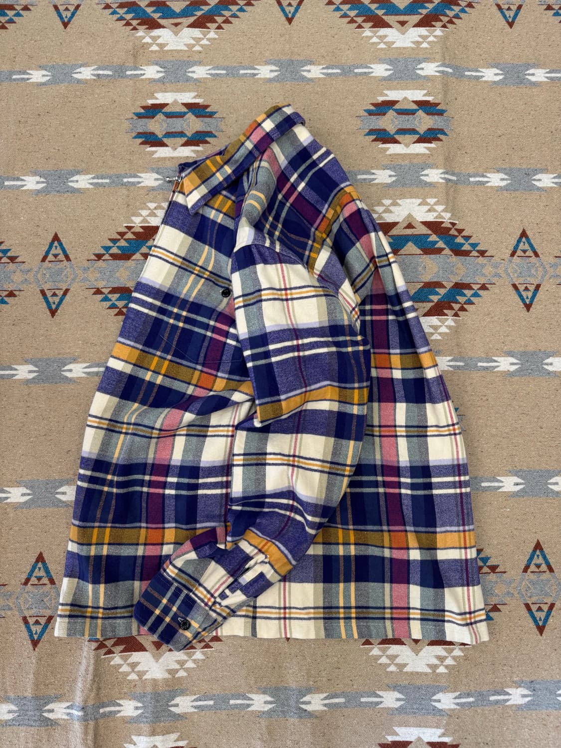 [M][100] 노아 플란넬 집업 체크 셔츠 상품이미지7