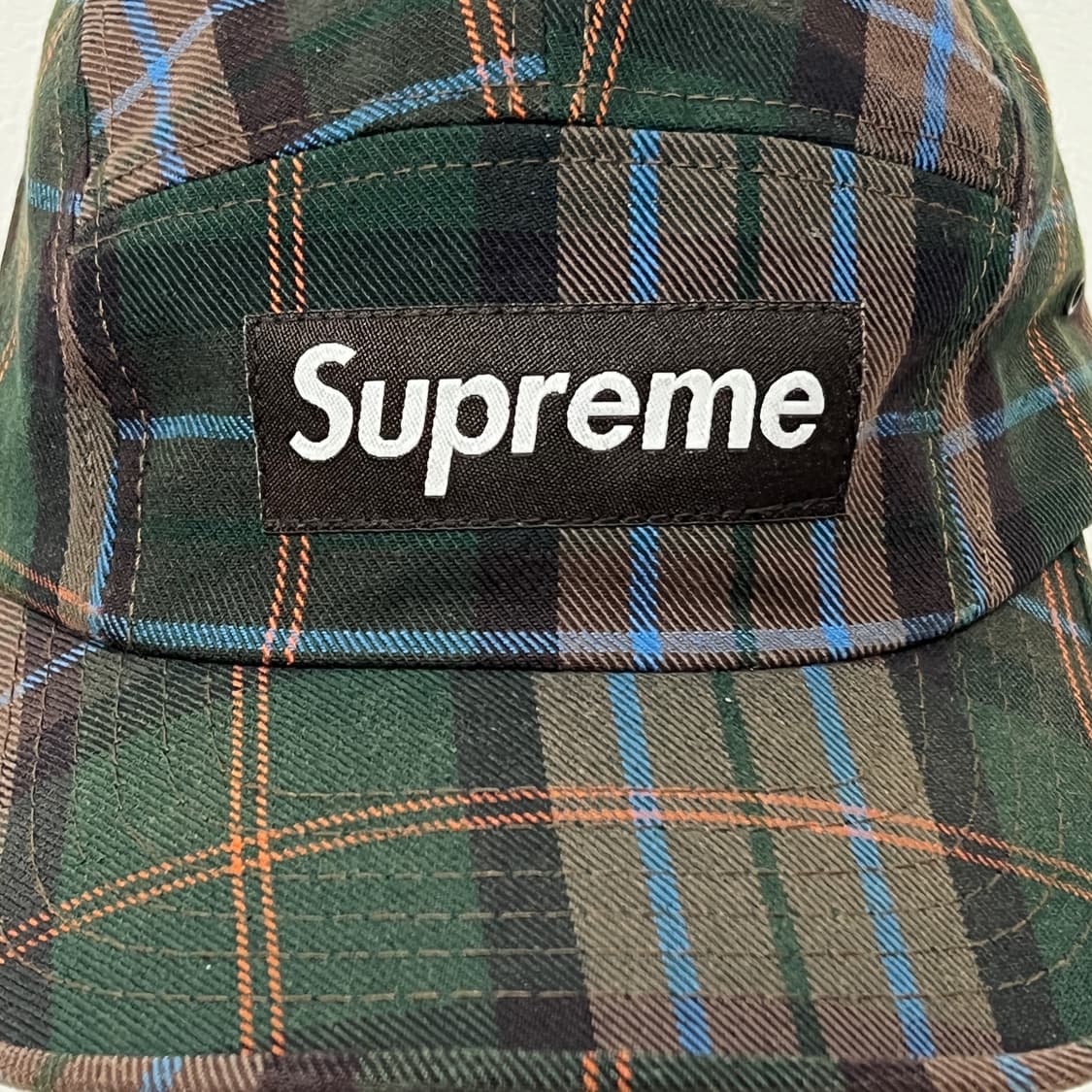 슈프림 2005 타탄 체크 캠프캡 그린 브라운 상품이미지7
