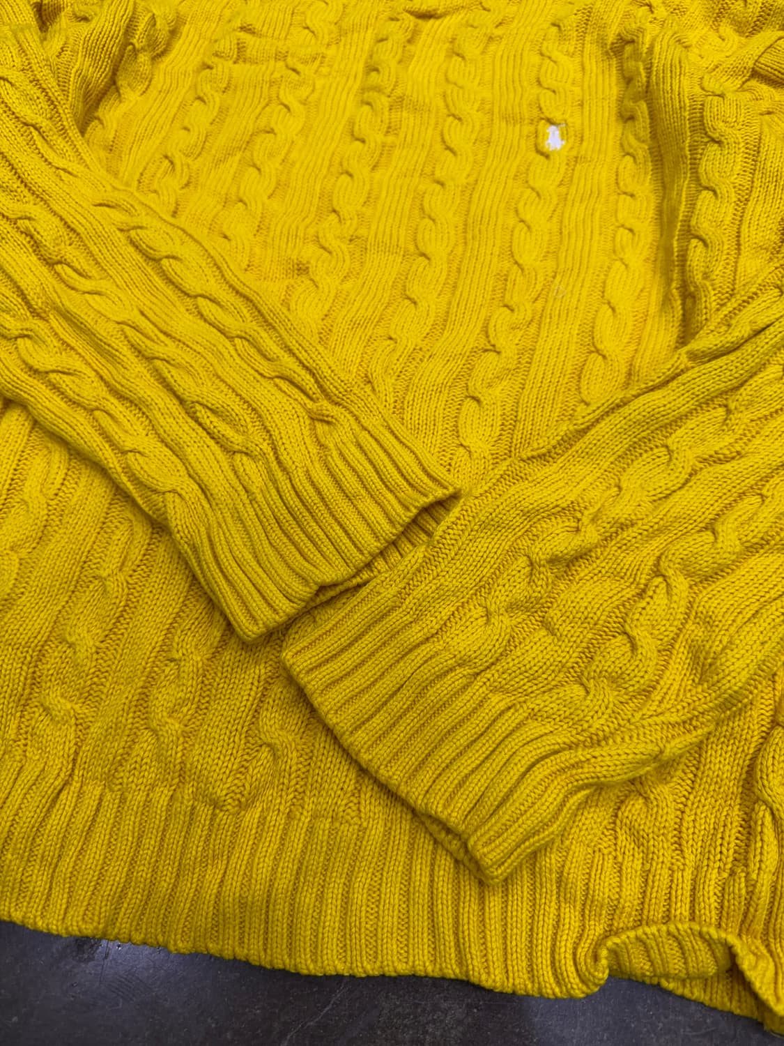 폴로 랄프로렌 클래식 케이블 니트 옐로우 여성 L 상품이미지6