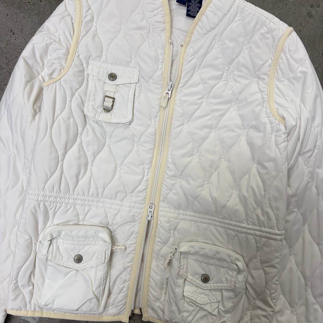 폴로 화이트 퀼팅 누빔 자켓[2127] 상품이미지3