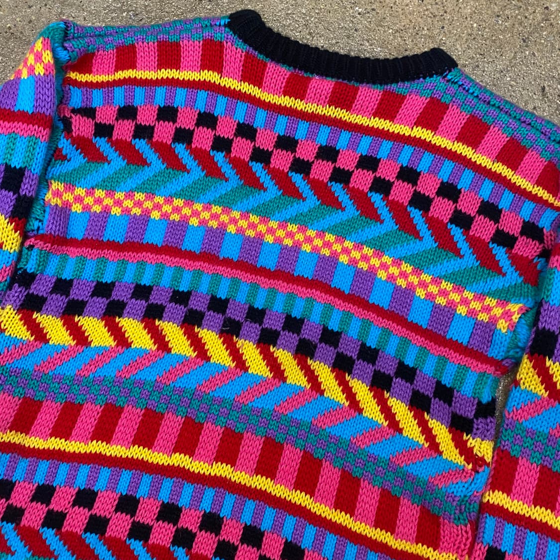 90s USA 빈티지 패턴 니트 상품이미지5