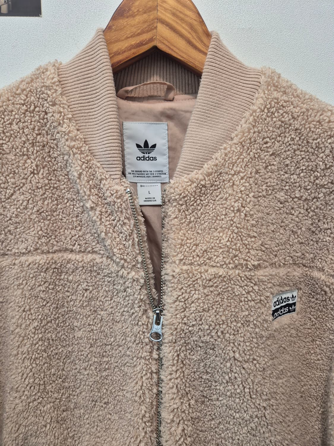 아디다스 쉐르파 자켓 L 사이즈 베이지 상품이미지2