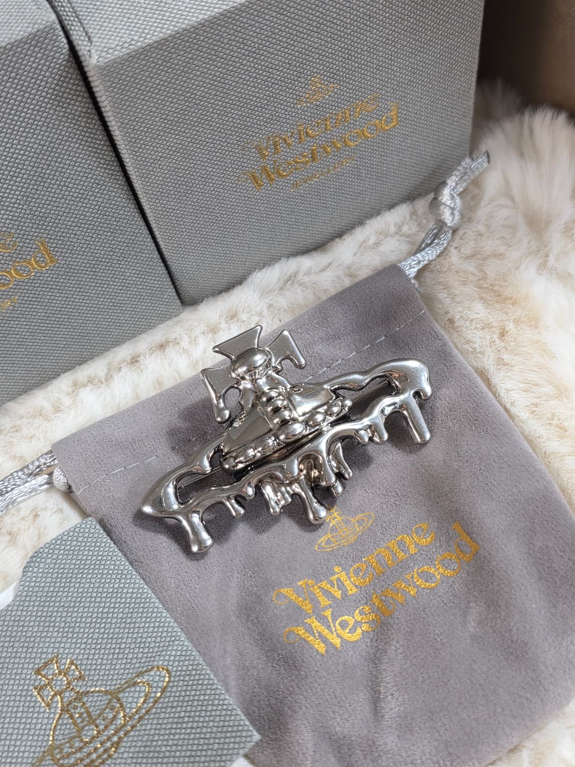 빈티지 유령 실버 비비안웨스트우드 브로치 상품이미지2