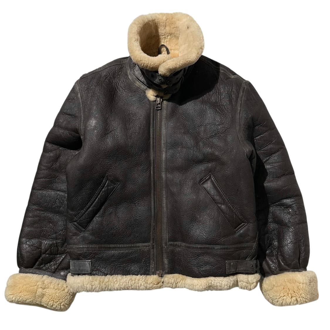 USAF 미공군 오리지널 B-3 램스킨 시어링 무스탕 봄버 자켓 상품이미지2