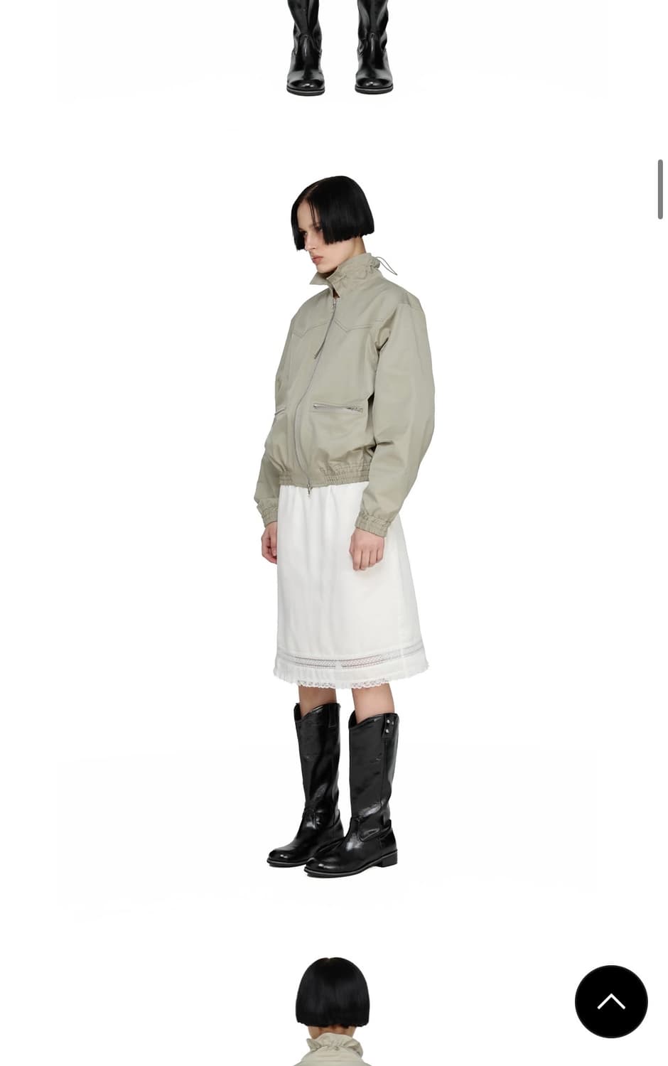 썬번프로젝트 String Bomber Shirring Jacket 상품이미지3