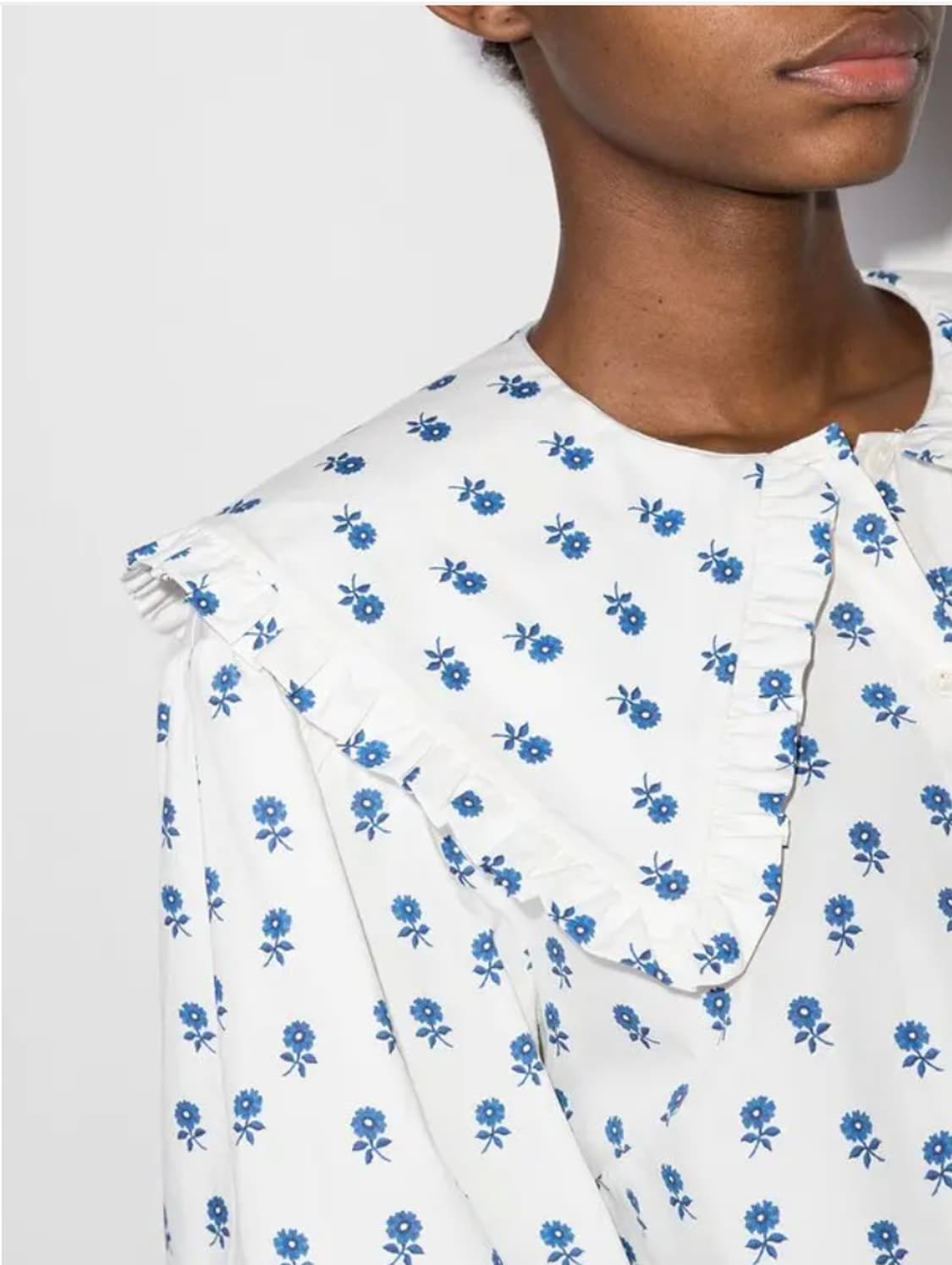 쉬림프 플라워 빅카라 블라우스  상품이미지2