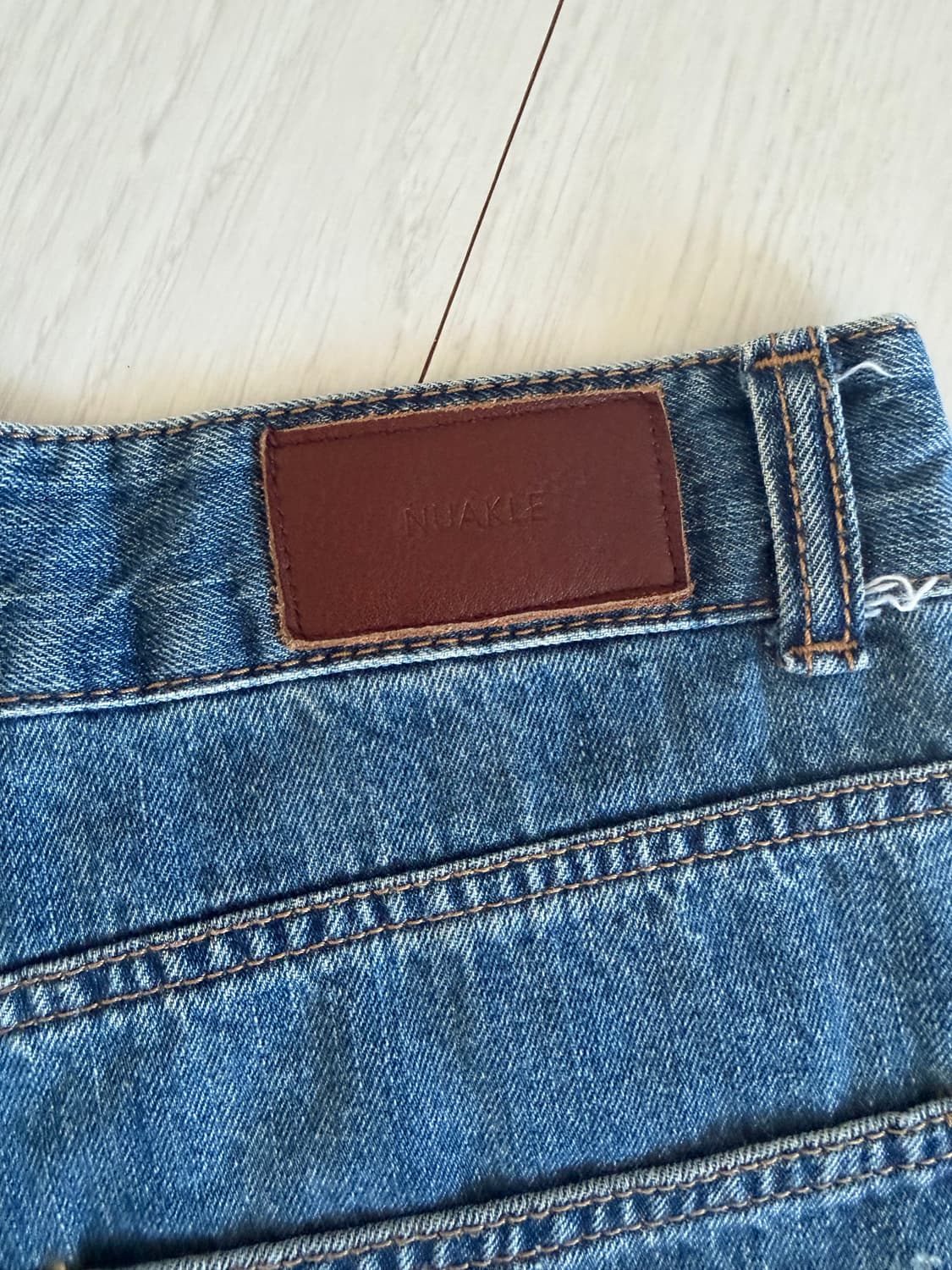 누아클레 nuakle 데님 팬츠 반바지 유니섹스 상품이미지3