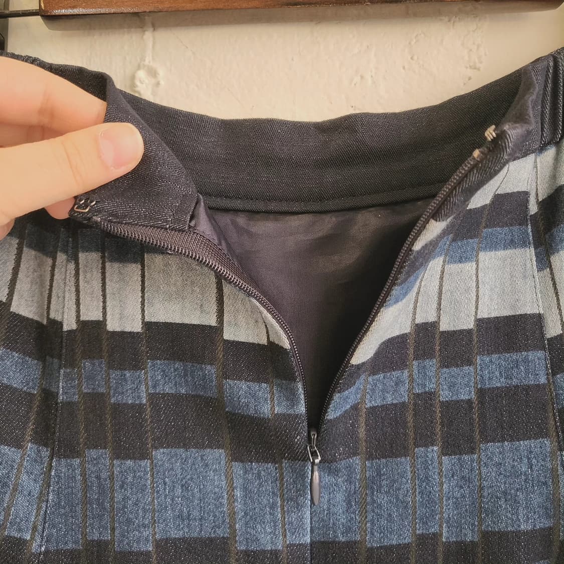 Gabardine K.T 스판 패턴 데님 스커트 상품이미지7