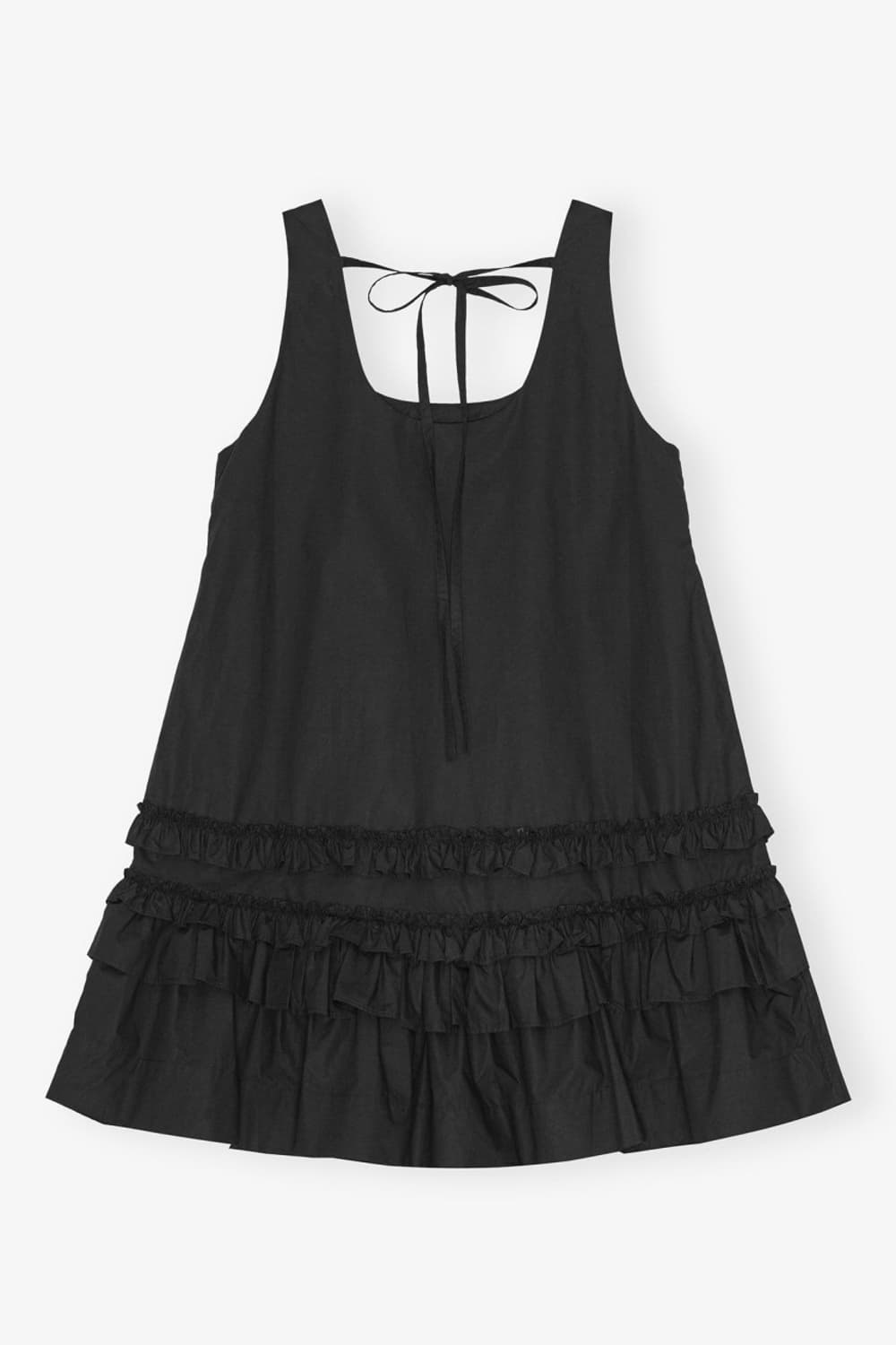 가니 블랙 원피스 Black Cotton Poplin Mini Dress 상품이미지2