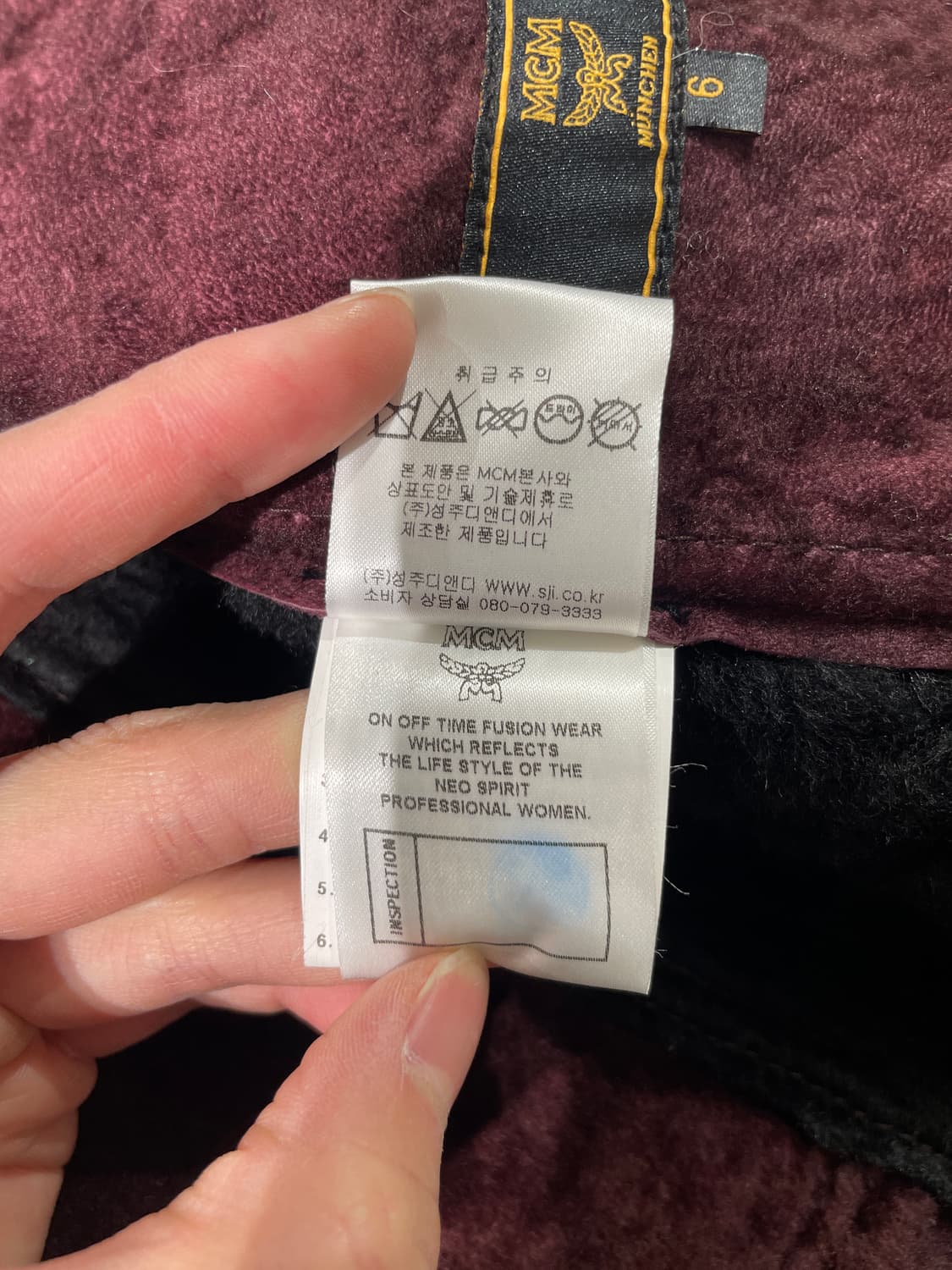 mcm 와인 글로시 쉽 레더 자켓 상품이미지9