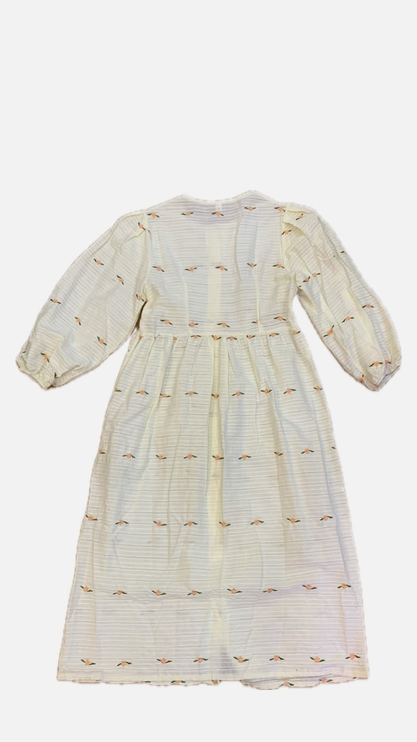 Floral Bud Embroidery Long Shirt Dress 상품이미지2