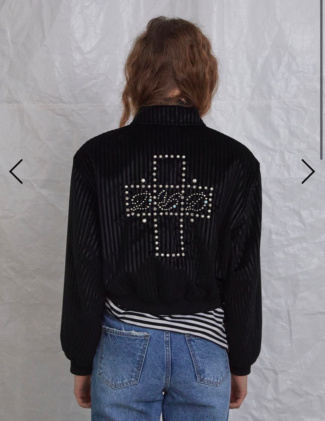 데어드 봄버자켓 벨벳 블루종 상품이미지1