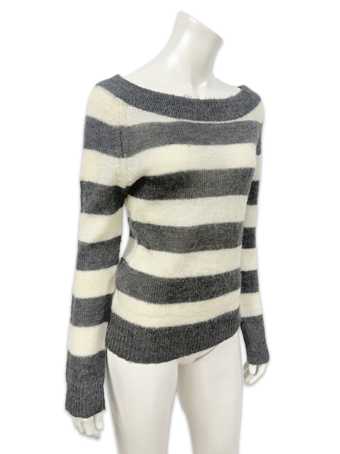 빈티지 LIPSTAR 그레이 모헤어 시스루 니트 상품이미지1