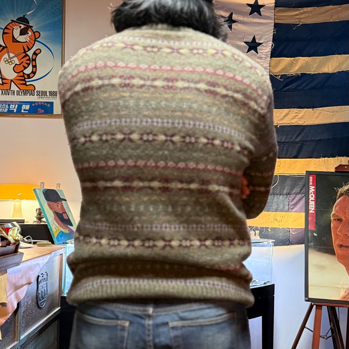 90‘s 빈티지 페어아일 울 니트 100 상품이미지8