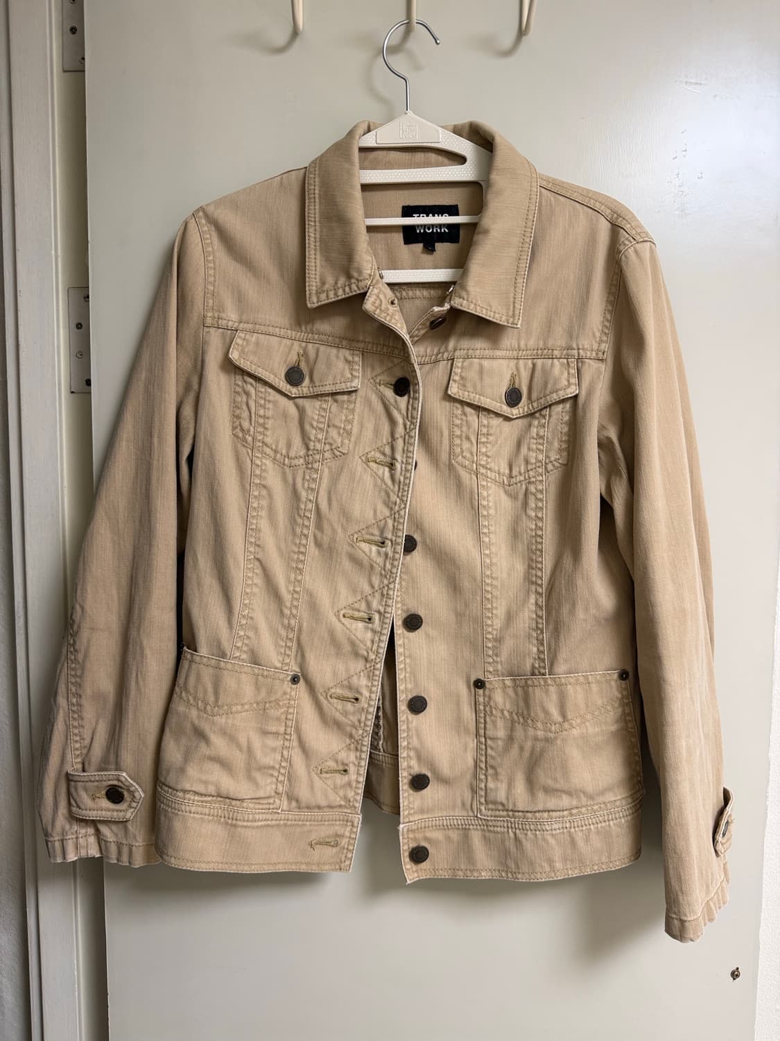 브라운 베이지 청자켓 아우터 상품이미지1