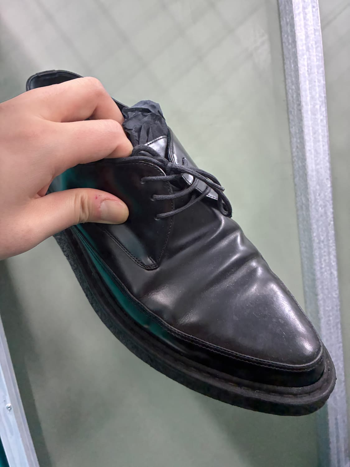 생로랑 클리퍼 레더 더비 슈즈 블랙 43 상품이미지3