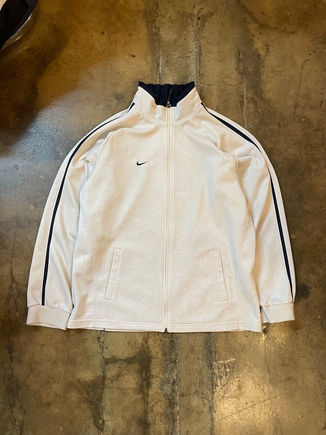 나이키 00s 오트밀 사이드라인 드라이핏 올드스쿨 트랙탑 집업 져지 상품이미지1