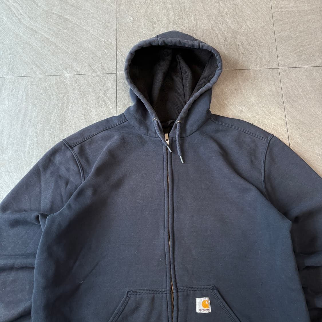 칼하트 정품 써멀 페이딩 네이비 후드 집업 상품이미지3