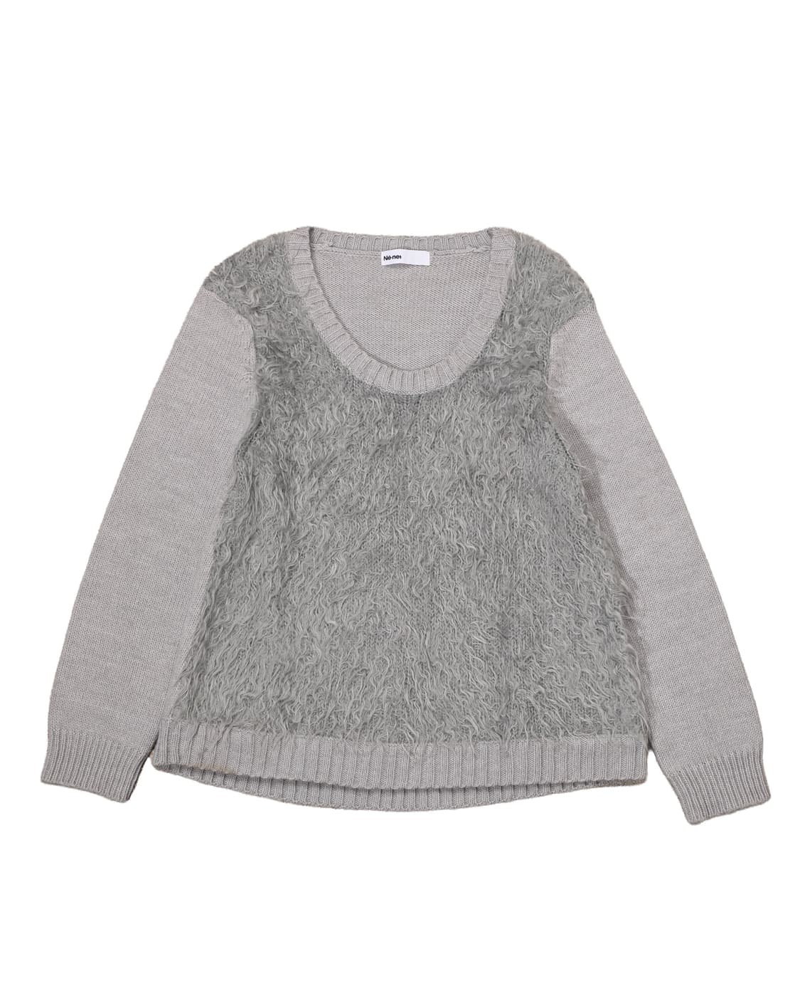 Ne-net fur point knit sweat 상품이미지1