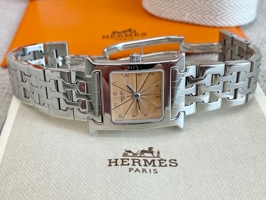 에르메스 H아워 1.210 인디핑크 스틸 여성용 쿼츠 PM 사이즈 상품이미지4