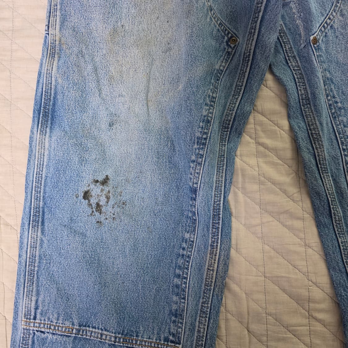 [42X34] 00s 칼하트 더블니 B273DST 데님팬츠 트래쉬 B13 상품이미지4