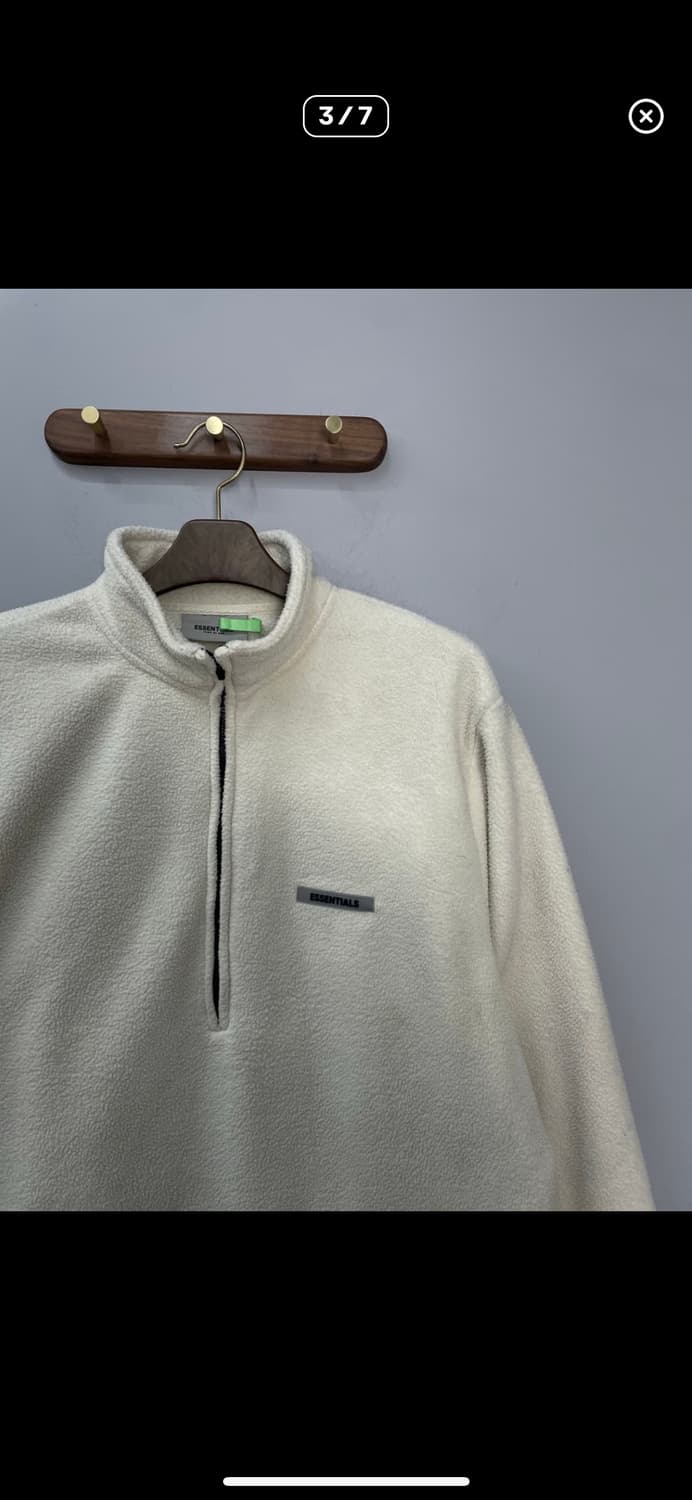 에센셜 아이보리 반집업 플리스 A3437 상품이미지3