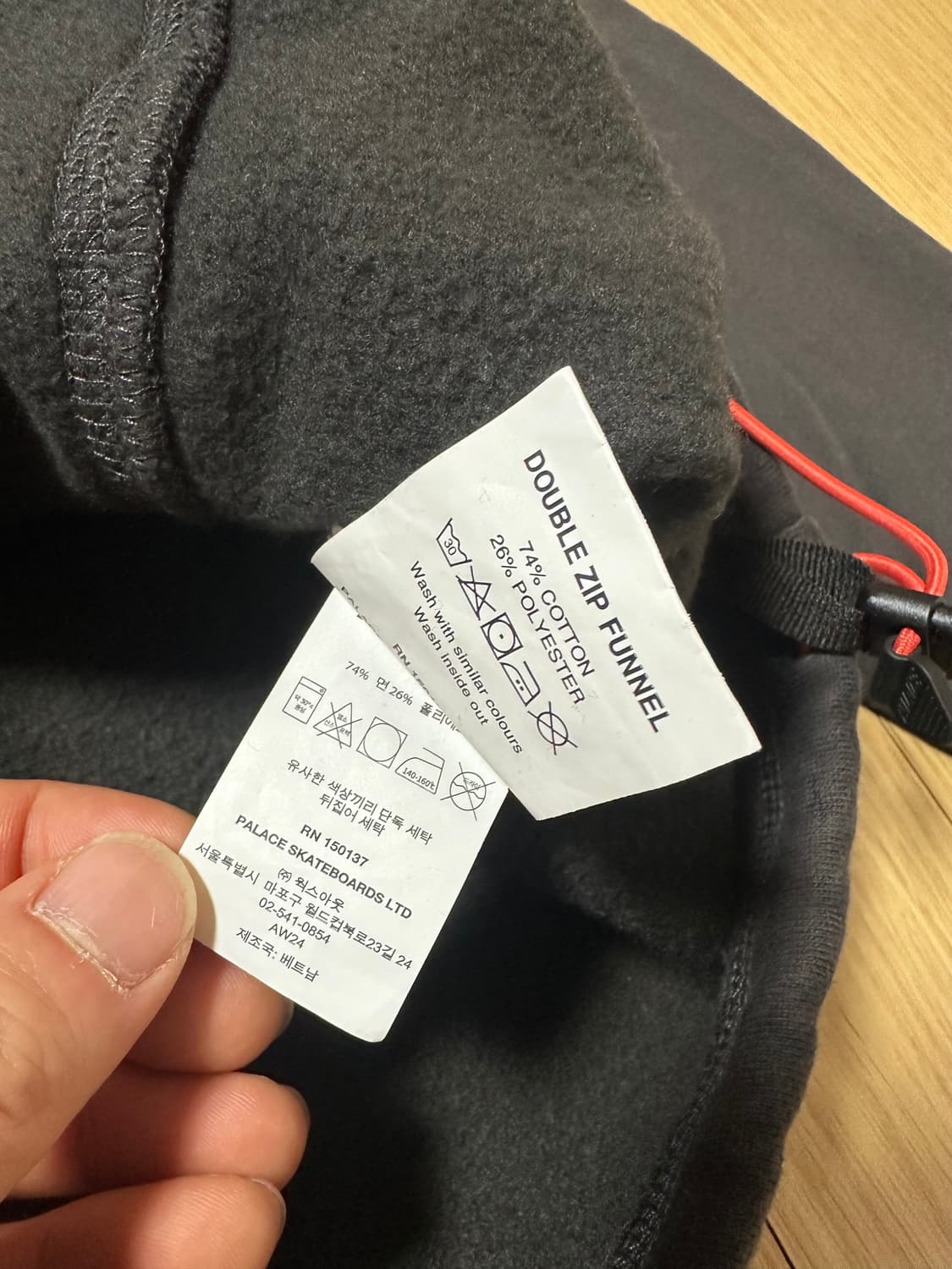 팔라스 더블 집업 퍼넬 블랙 - 24FW 상품이미지3