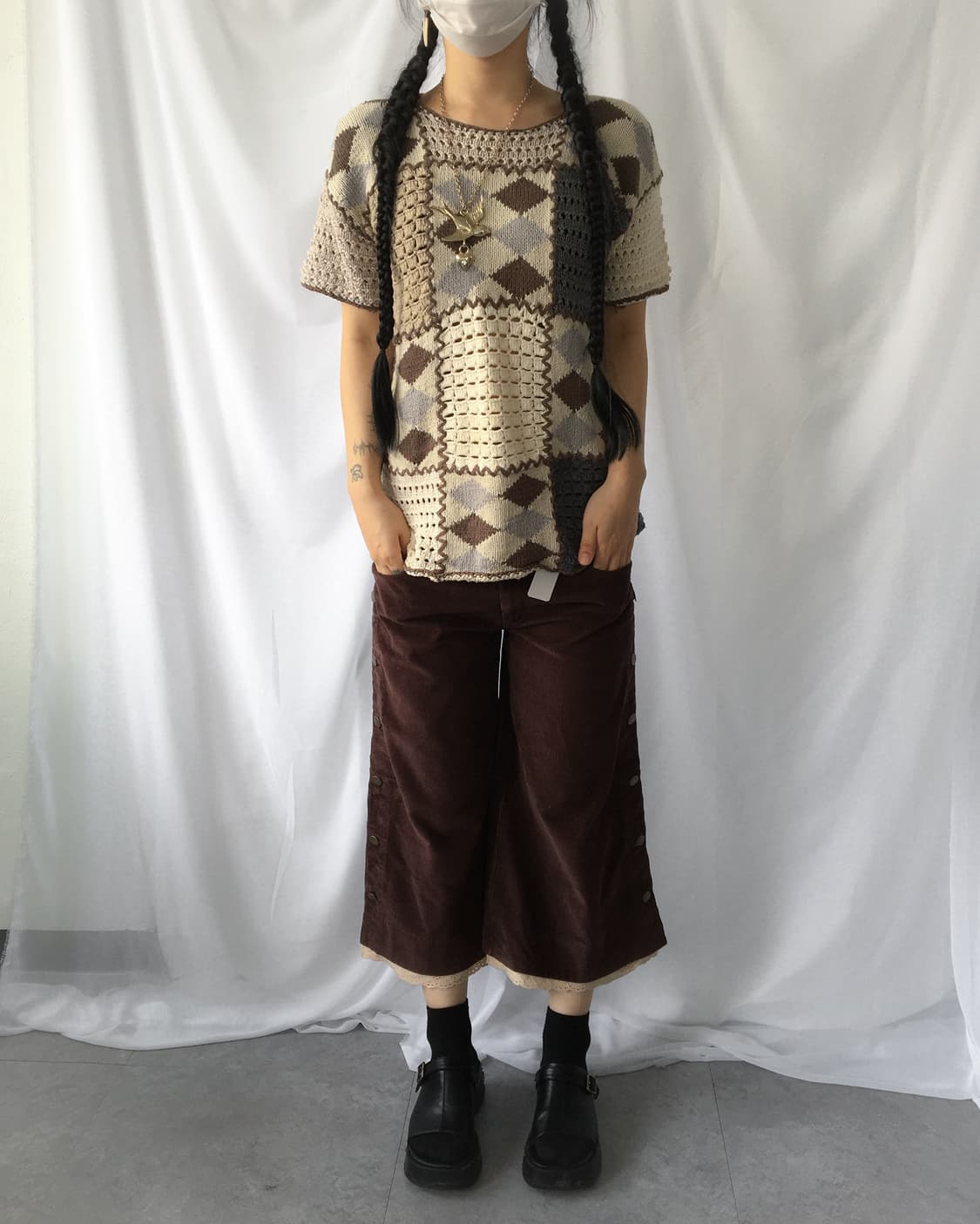 Pattern mixed knit 상품이미지6