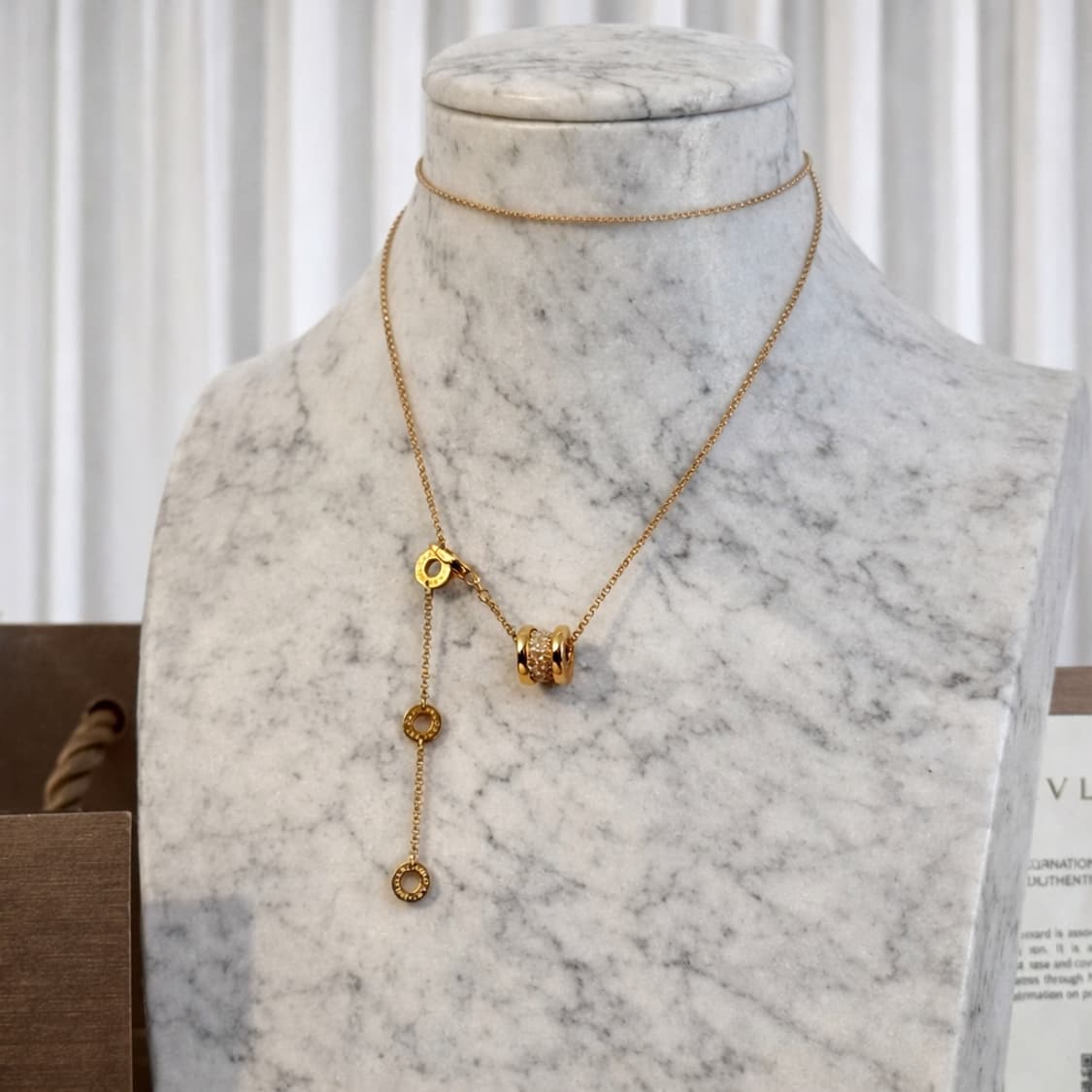 불가리 다이아 비제로원 18K 골드 목걸이 상품이미지2