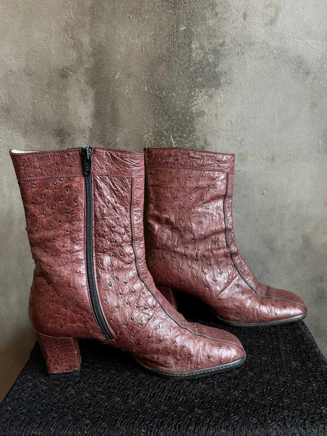 안젤로 코폴라 오스트리치 레더 앵클 부츠 상품이미지6