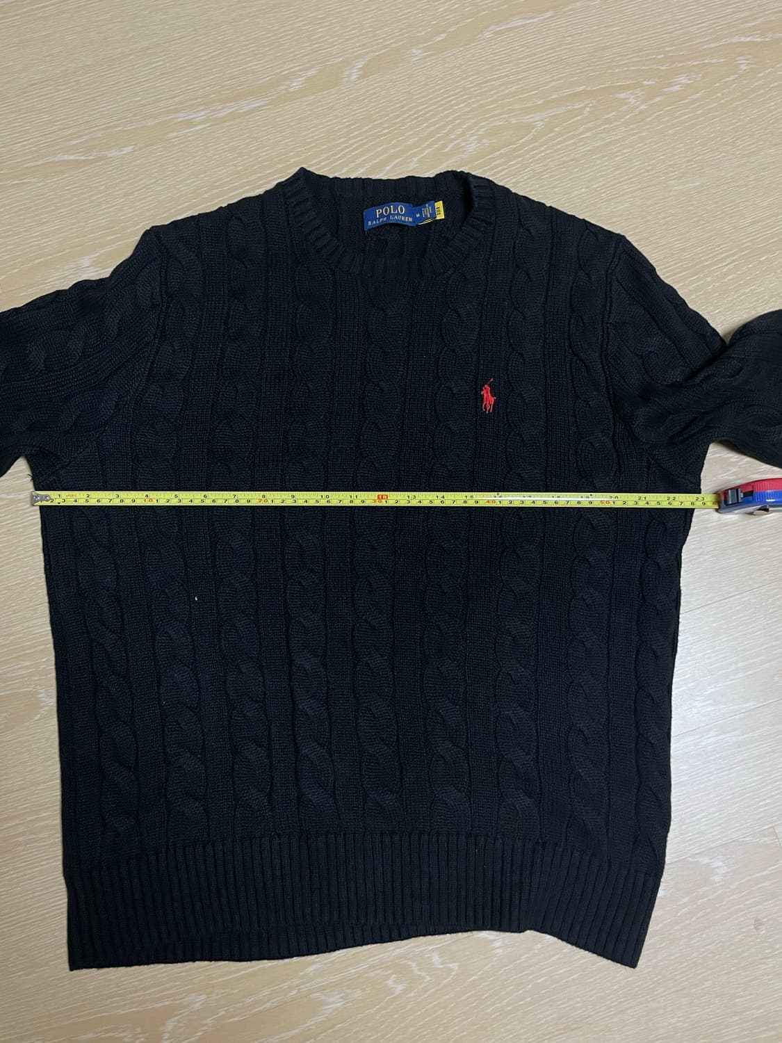 폴로 랄프로렌 블랙 케이블 니트 M 상품이미지2