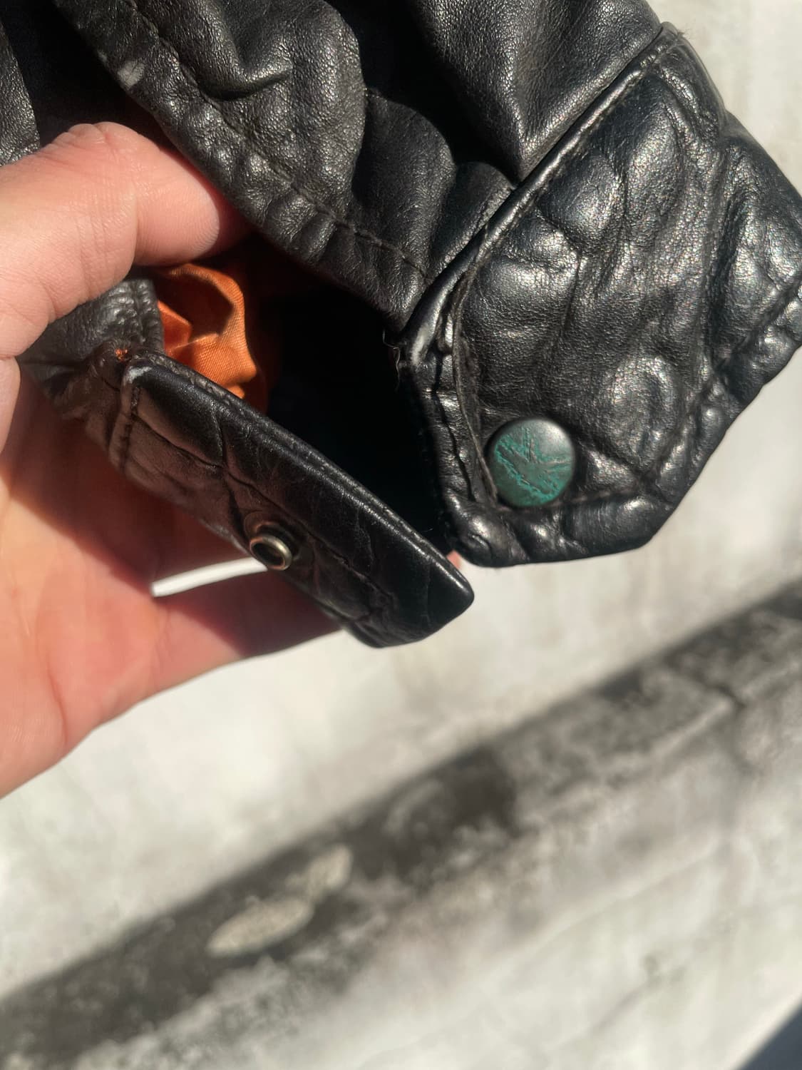 Vintage Leather Cropped Jacket 상품이미지7