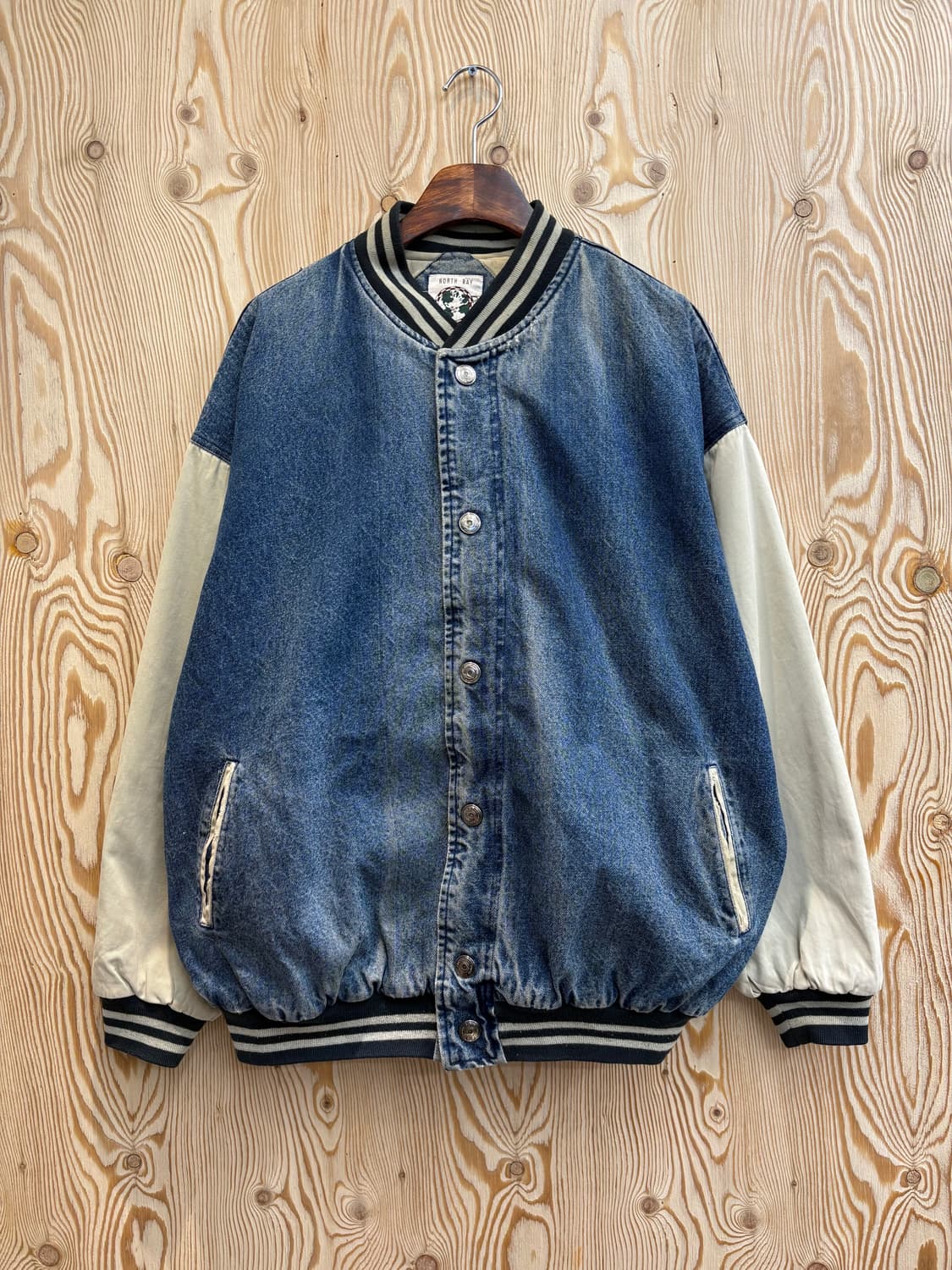 North bay 데님 바시티자켓 상품이미지1