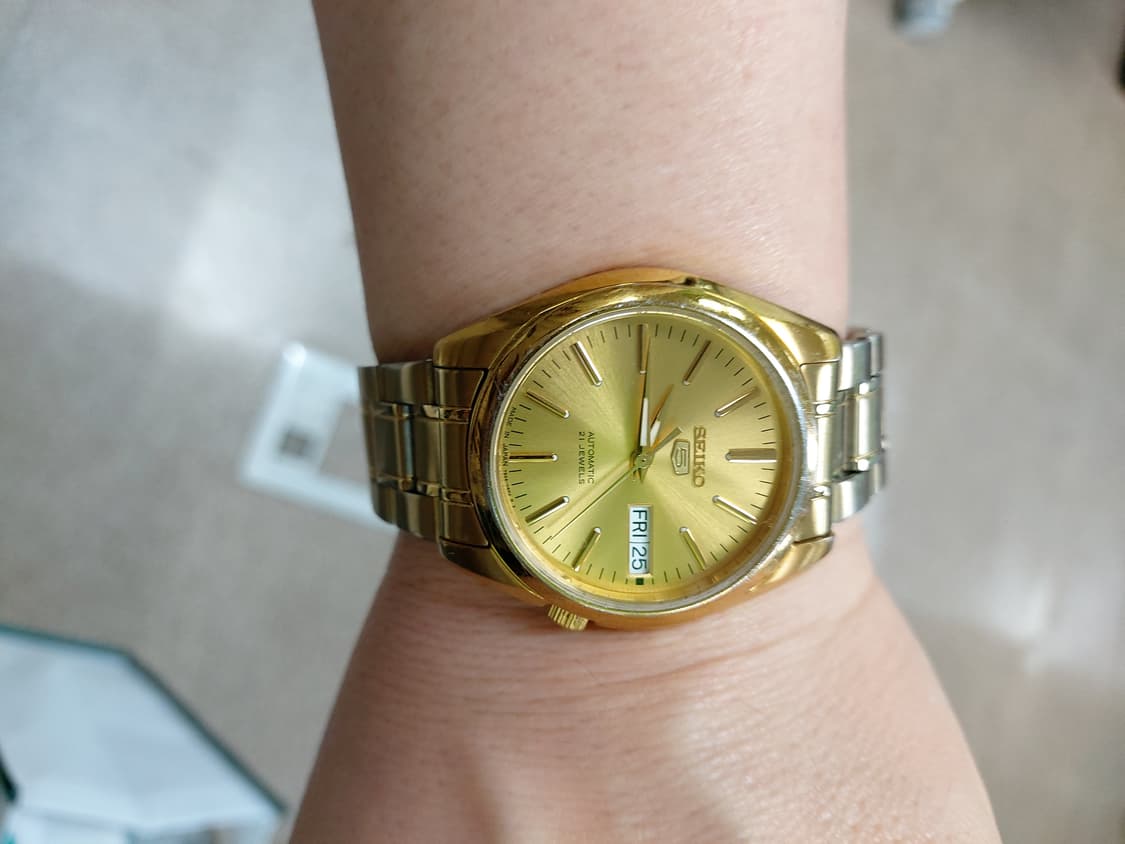 세이코5 골드 콤비 오토매틱 시계 상품이미지4