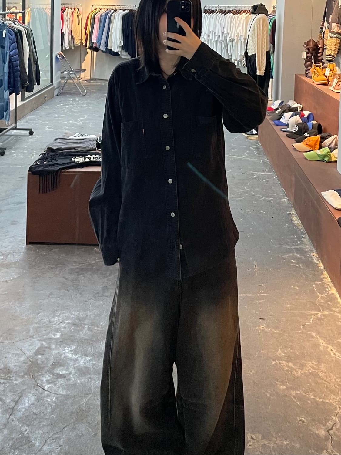 리바이스 레드탭 흑청 데님 셔츠 H1036 상품이미지1